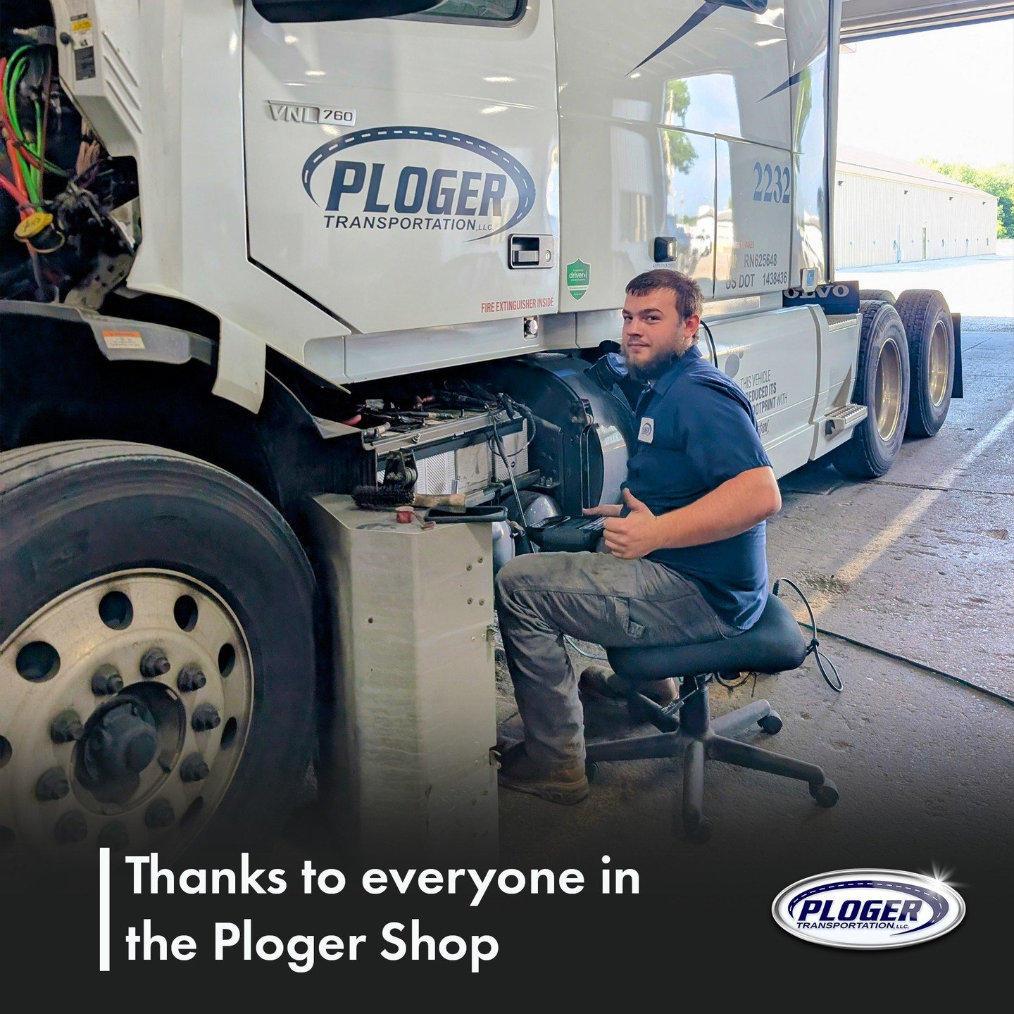 Good morning from Norwalk, Ohio! 🚚💨

Big thanks to the amazing diesel technicians at Ploger! 🔧

These are the unsung heroes of the trucking industry. They keep our trucks in peak condition, and our drivers can't thank them enough for their hard wo